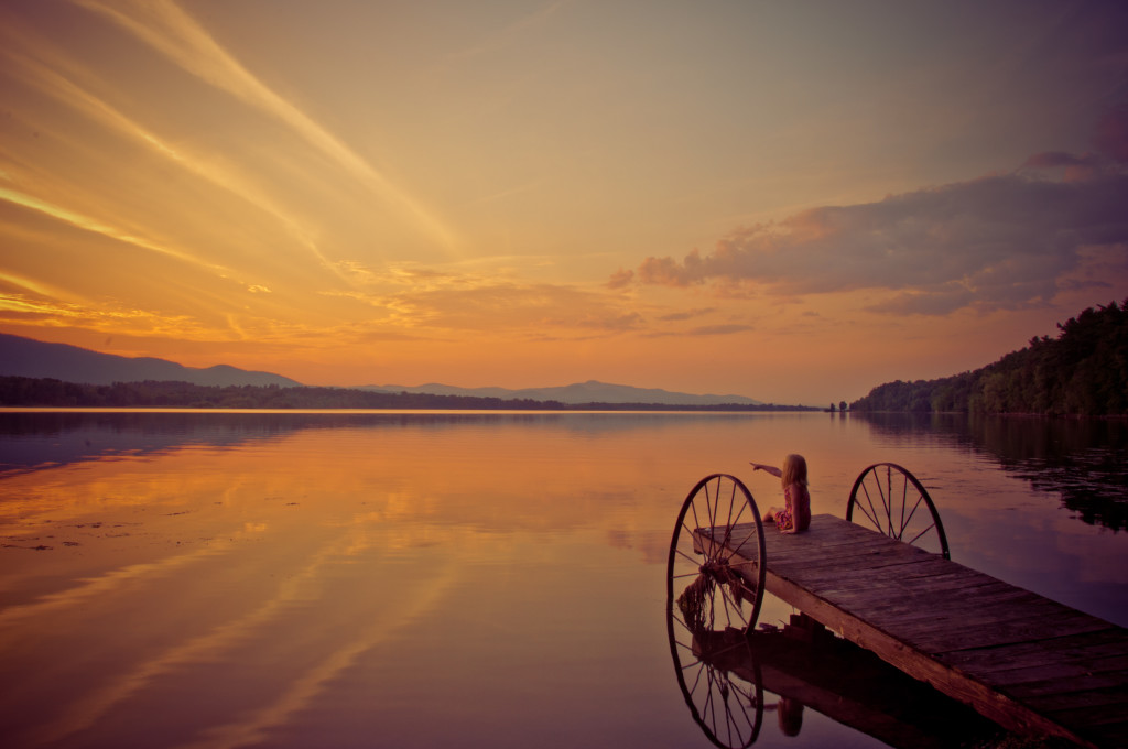 Vermont Lake at Sunset